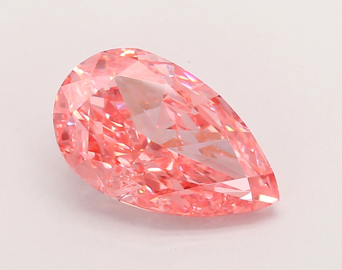4.06 Carat Pear Shaped, Ideal Cut, VVS2 Clarity, IGI Certified Lab Grown Diamond