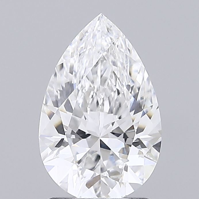 1.59 Carat Pear Shaped, Ideal Cut, E Color, VVS1 Clarity, IGI Certified Lab Grown Diamond