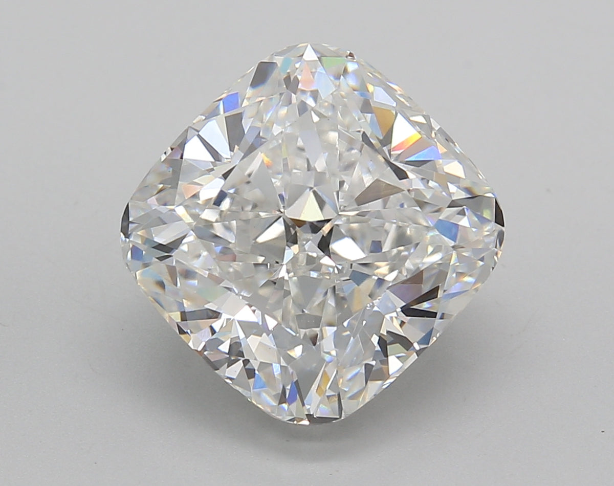 6.02 Carat Cushion Shaped, Very Good Cut, E Color, VVS2 Clarity, IGI Certified Lab Grown Diamond