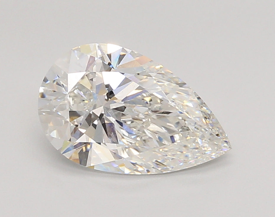 2.06 Carat Pear Shaped, Ideal Cut, F Color, VVS2 Clarity, IGI Certified Lab Grown Diamond