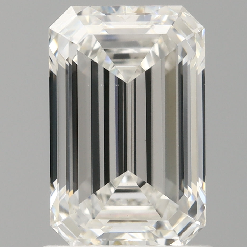 1.51 Carat Emerald Shaped, Ideal Cut, F Color, VS1 Clarity, IGI Certified Lab Grown Diamond