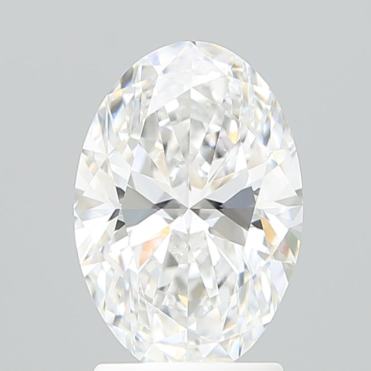 2.20 Carat Oval Shaped, Ideal Cut, D Color, VVS2 Clarity, IGI Certified Lab Grown Diamond