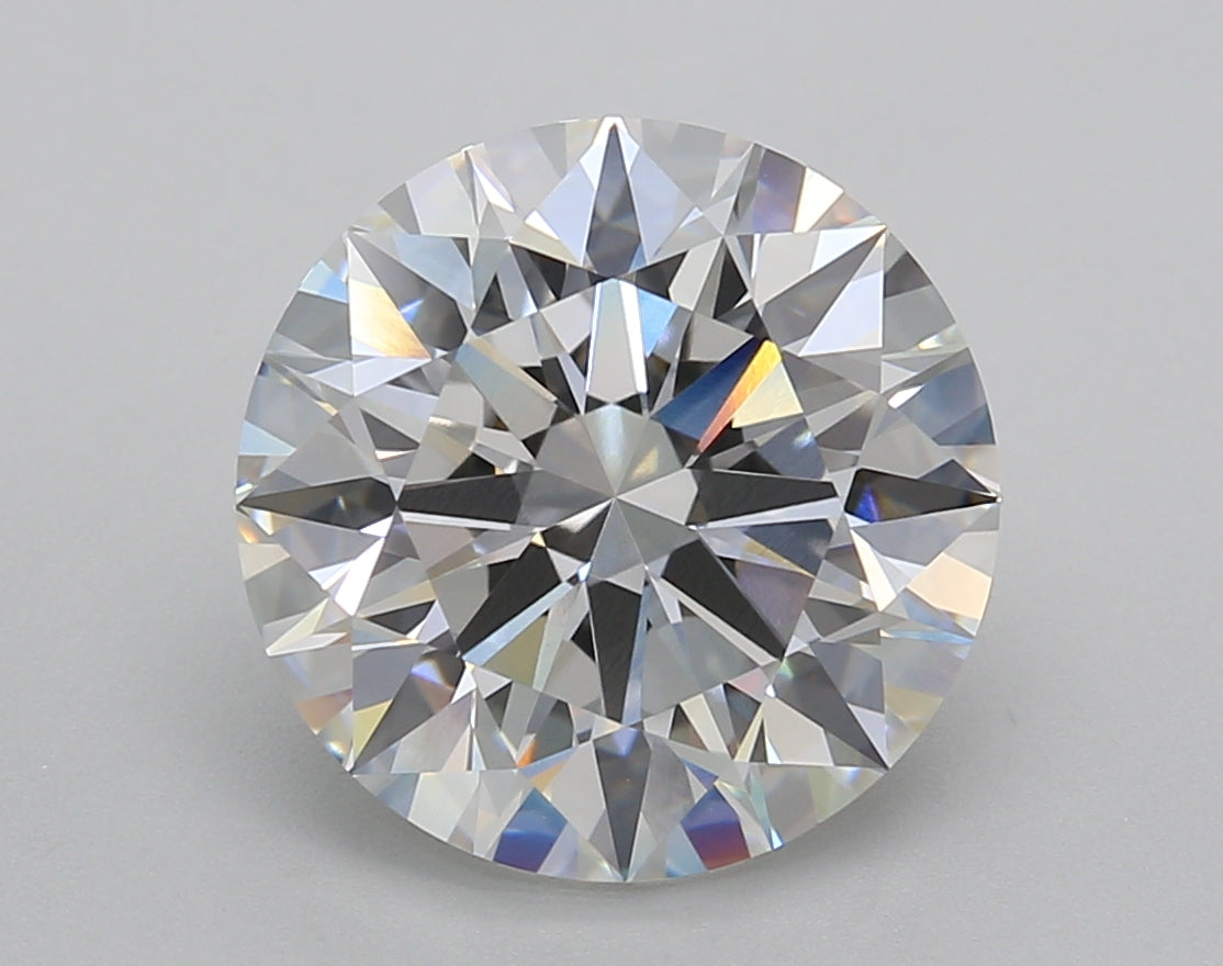 5.02 Carat Round Shaped, Ideal Cut, F Color, VVS2 Clarity, IGI Certified Lab Grown Diamond