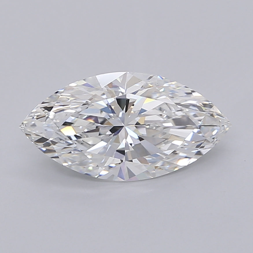 2.03 Carat Marquise Shaped, Ideal Cut, E Color, VVS2 Clarity, IGI Certified Lab Grown Diamond