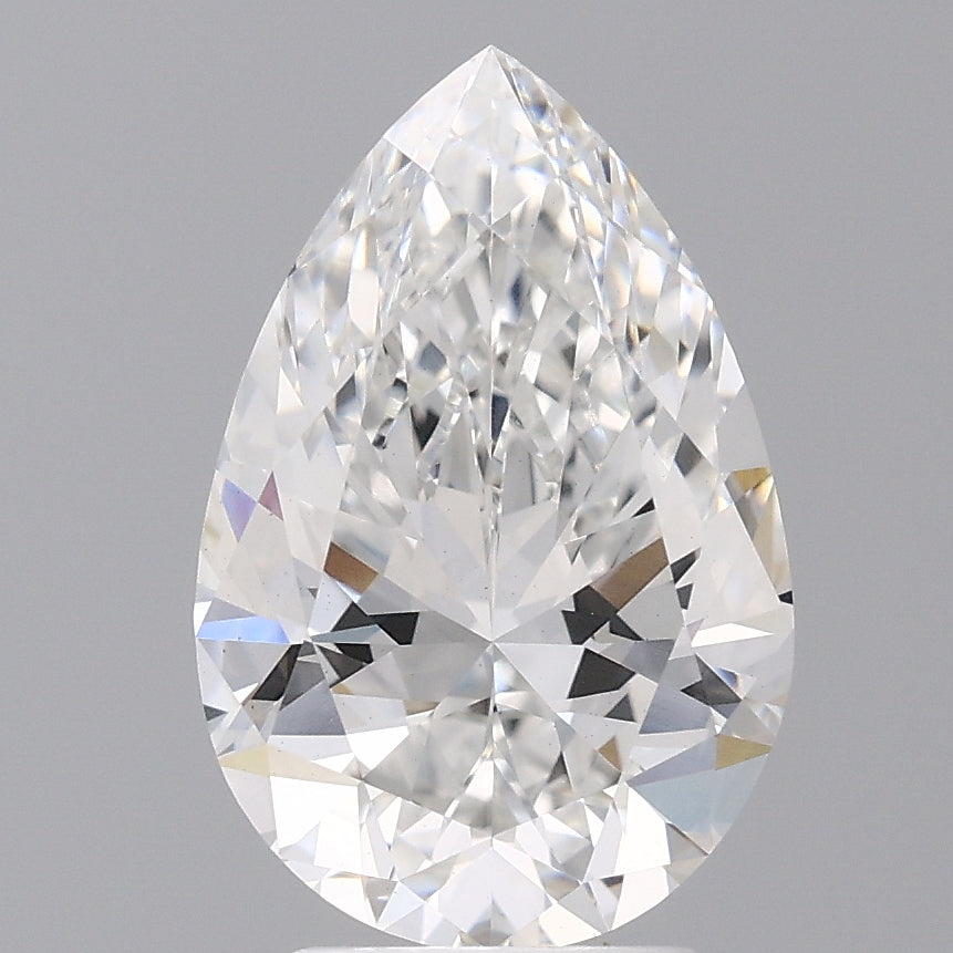 3.56 Carat Pear Shaped, Ideal Cut, E Color, VS1 Clarity, IGI Certified Lab Grown Diamond