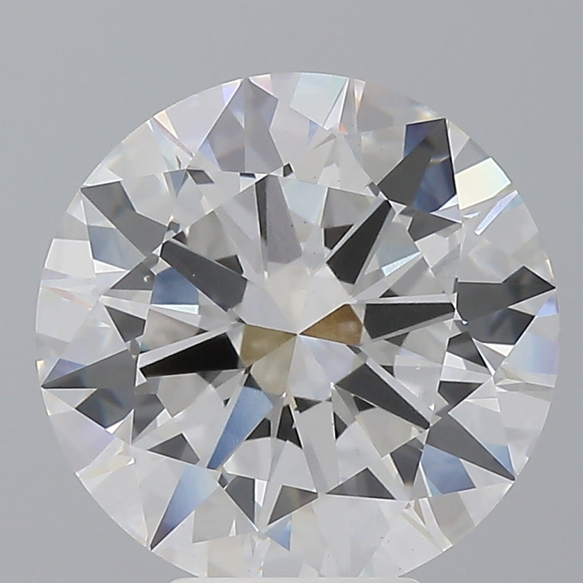 5.52 Carat Round Shaped, Excellent Cut, F Color, VVS2 Clarity, IGI Certified Lab Grown Diamond