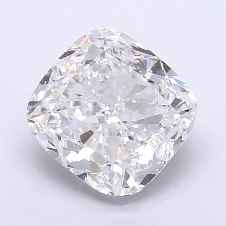 5.56 Carat Cushion Shaped, Very Good Cut, D Color, VVS2 Clarity, IGI Certified Lab Grown Diamond