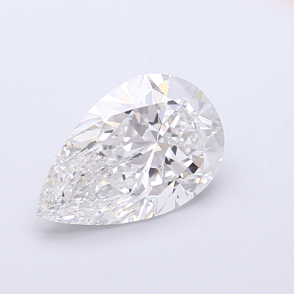 2.89 Carat Pear Shaped, Very Good Cut, E Color, VVS2 Clarity, IGI Certified Lab Grown Diamond
