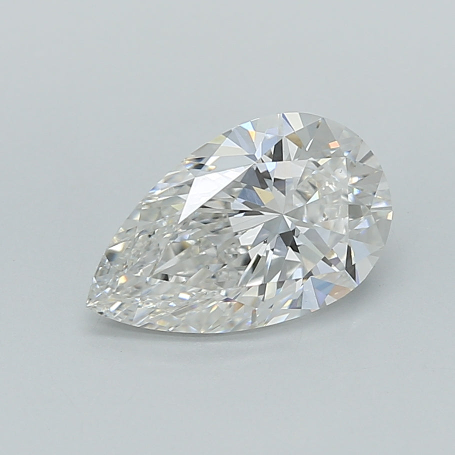 1.50 Carat Pear Shaped, Excellent Cut, F Color, VVS2 Clarity, IGI Certified Lab Grown Diamond