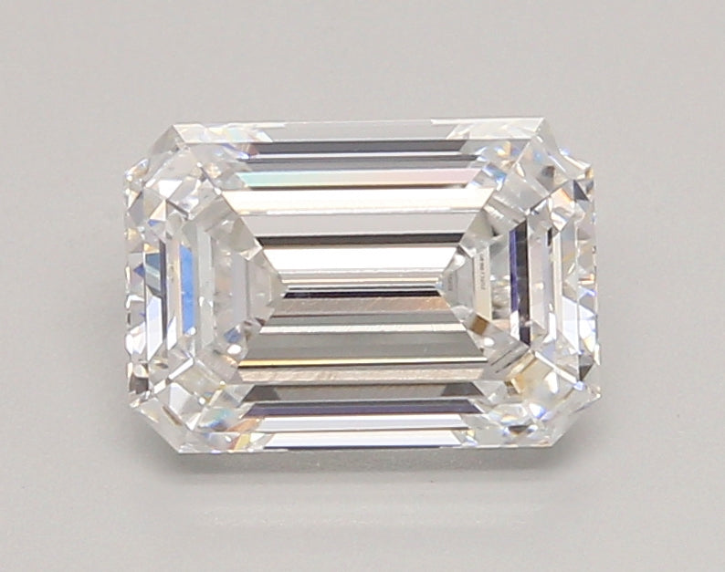 2.05 Carat Emerald Shaped, Ideal Cut, E Color, VVS2 Clarity, IGI Certified Lab Grown Diamond