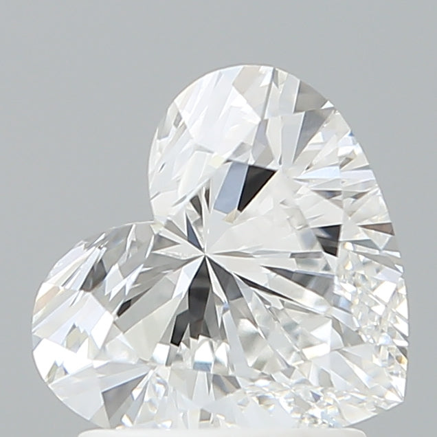 1.60 Carat Heart Shaped, Ideal Cut, D Color, VVS2 Clarity, IGI Certified Lab Grown Diamond