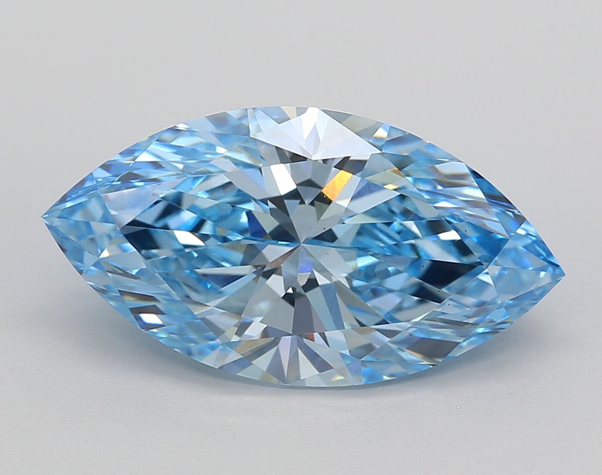 5.21 Carat Marquise Shaped, Ideal Cut, VS1 Clarity, IGI Certified Lab Grown Diamond