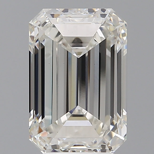 4.00 Carat Emerald Shaped, Ideal Cut, F Color, VVS2 Clarity, IGI Certified Lab Grown Diamond