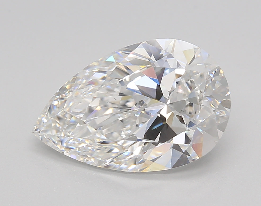 3.51 Carat Pear Shaped, Ideal Cut, E Color, VS1 Clarity, GIA Certified Lab Grown Diamond
