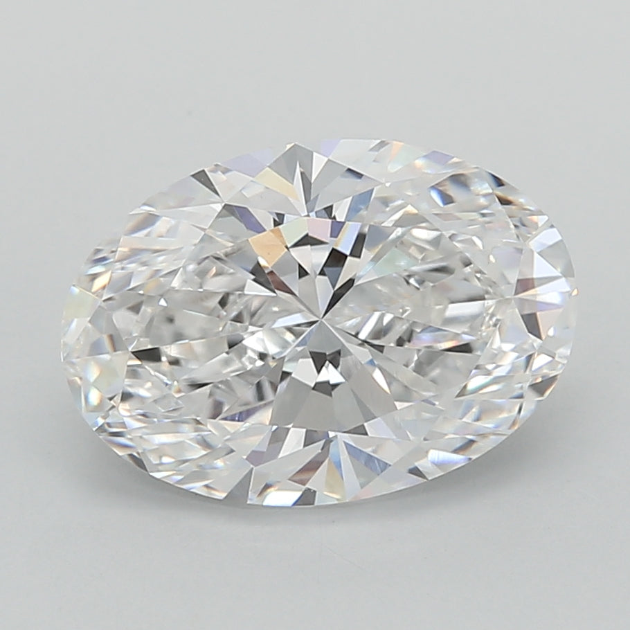 3.03 Carat Oval Shaped, Ideal Cut, E Color, VVS2 Clarity, IGI Certified Lab Grown Diamond
