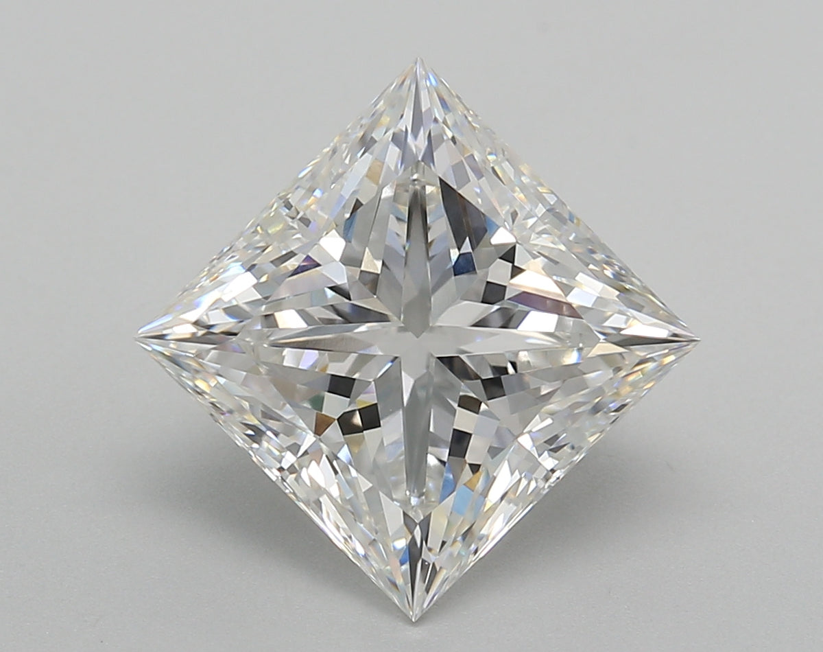 4.51 Carat Princess Shaped, Excellent Cut, E Color, VVS2 Clarity, IGI Certified Lab Grown Diamond