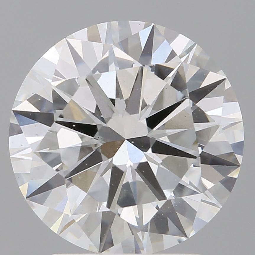 2.92 Carat Round Shaped, Excellent Cut, F Color, VS2 Clarity, IGI Certified Lab Grown Diamond