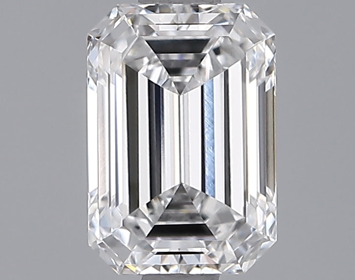 1.60 Carat Emerald Shaped, Ideal Cut, E Color, VVS2 Clarity, IGI Certified Lab Grown Diamond