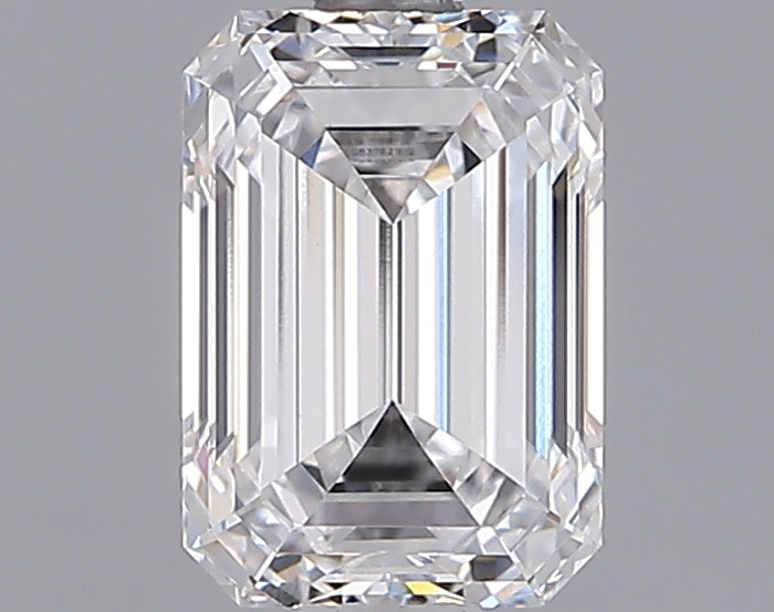 1.55 Carat Emerald Shaped, Ideal Cut, D Color, VVS2 Clarity, IGI Certified Lab Grown Diamond