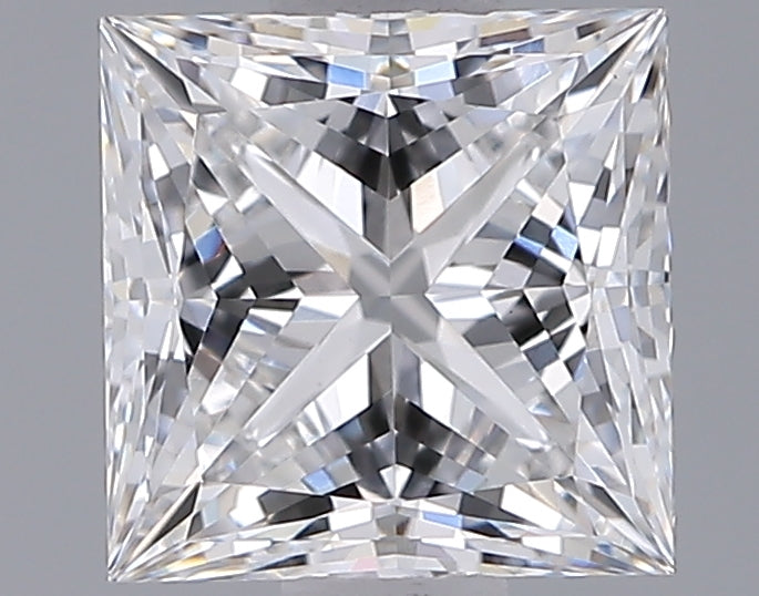 1.34 Carat Princess Shaped, Ideal Cut, E Color, VVS2 Clarity, IGI Certified Lab Grown Diamond