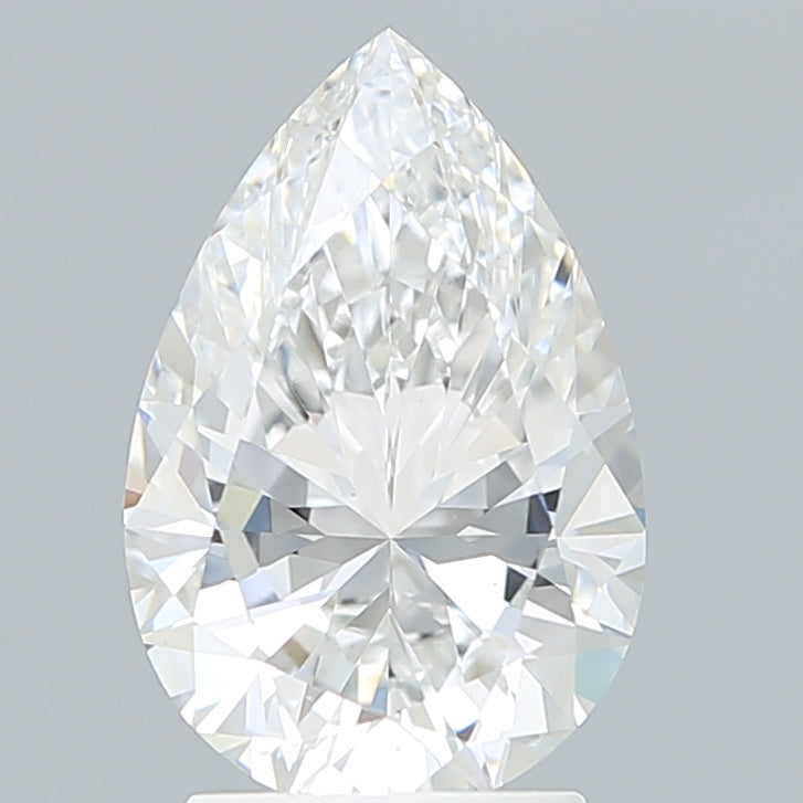 2.57 Carat Pear Shaped, Excellent Cut, E Color, VS1 Clarity, IGI Certified Lab Grown Diamond