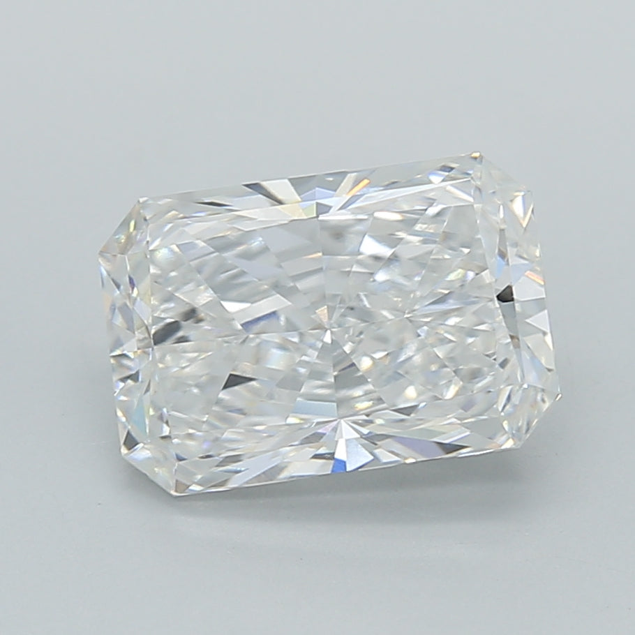 2.52 Carat Radiant Shaped, Ideal Cut, E Color, VVS2 Clarity, IGI Certified Lab Grown Diamond