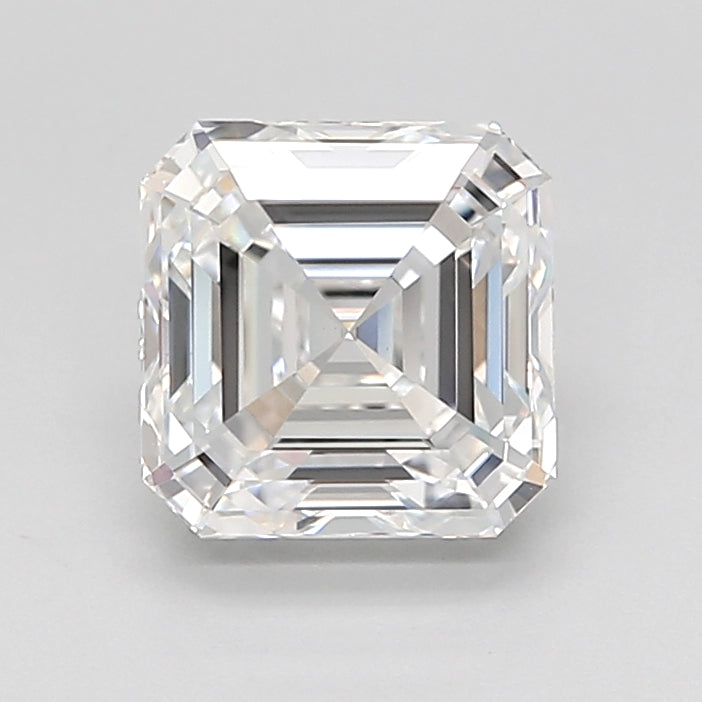 2.01 Carat Asscher Shaped, Ideal Cut, D Color, VS1 Clarity, IGI Certified Lab Grown Diamond