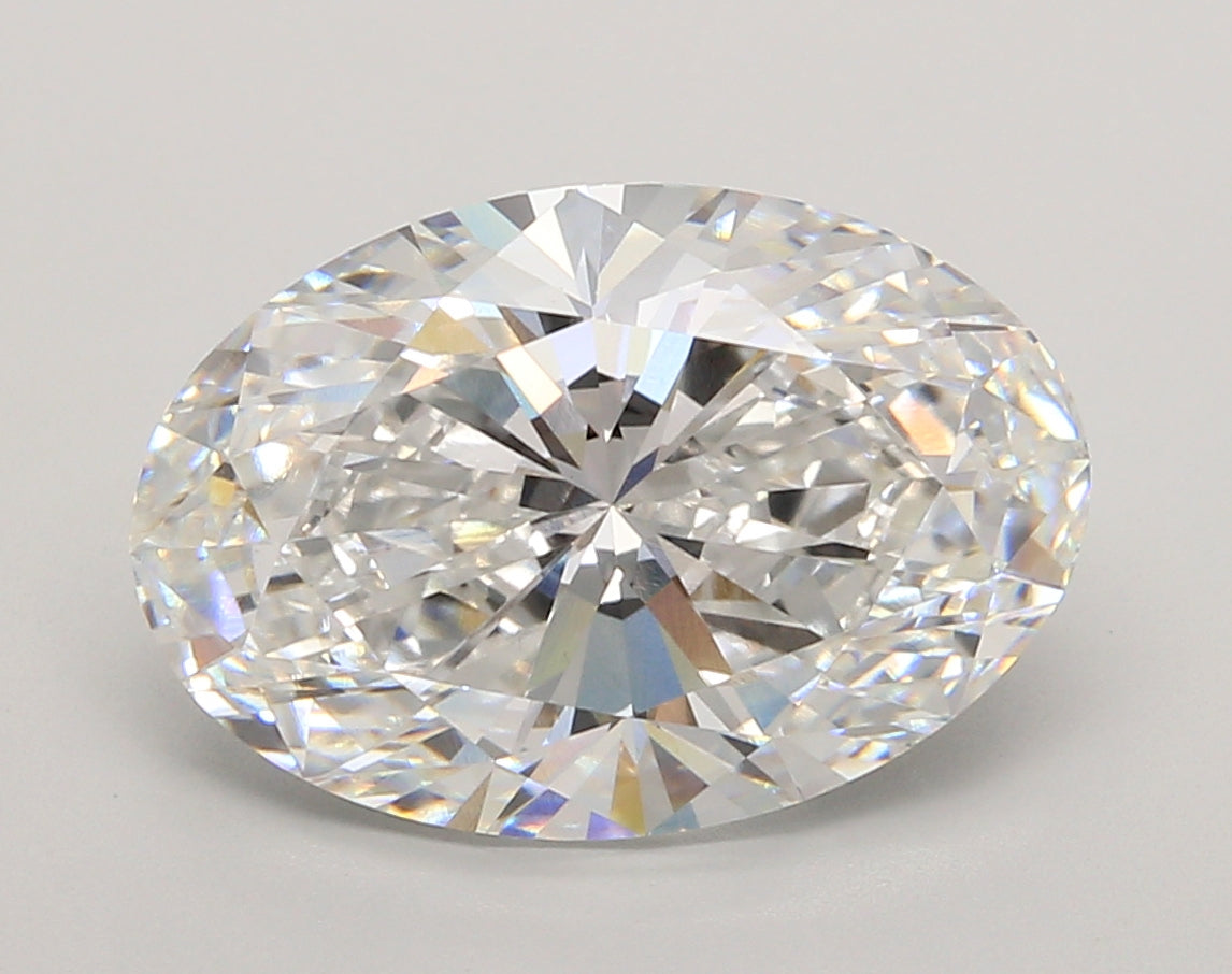 6.05 Carat Oval Shaped, Ideal Cut, D Color, VS1 Clarity, IGI Certified Lab Grown Diamond