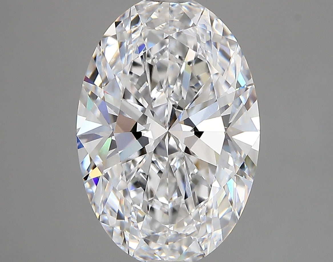 4.38 Carat Oval Shaped, Very Good Cut, D Color, VVS2 Clarity, IGI Certified Lab Grown Diamond