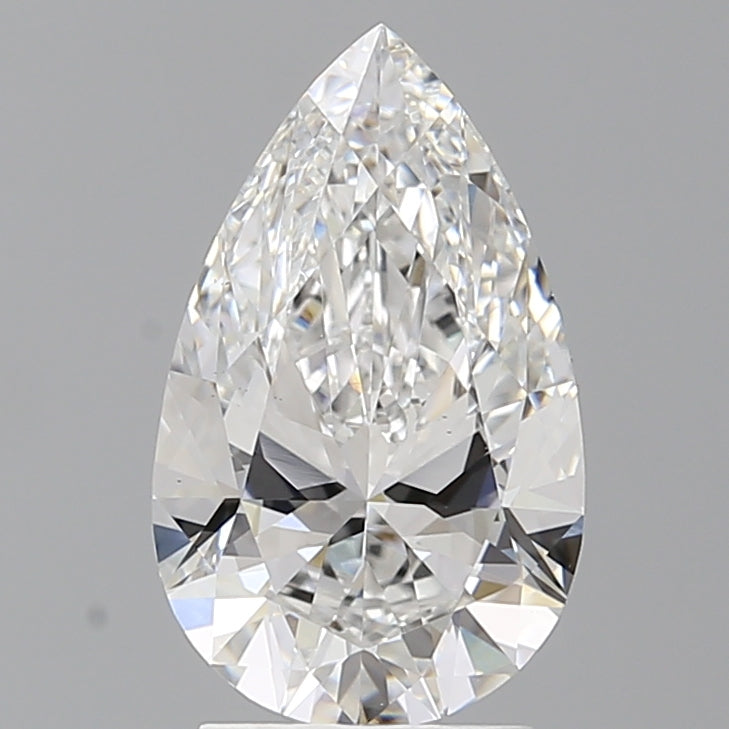 2.60 Carat Pear Shaped, Ideal Cut, E Color, VS1 Clarity, IGI Certified Lab Grown Diamond