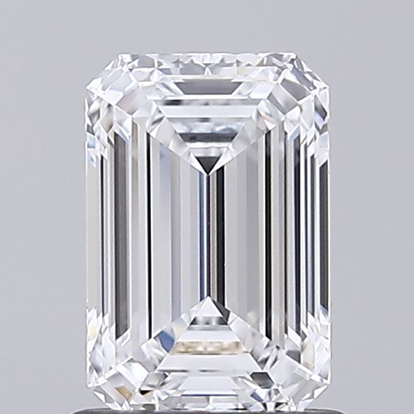 1.06 Carat Emerald Shaped, Ideal Cut, D Color, VVS2 Clarity, IGI Certified Lab Grown Diamond