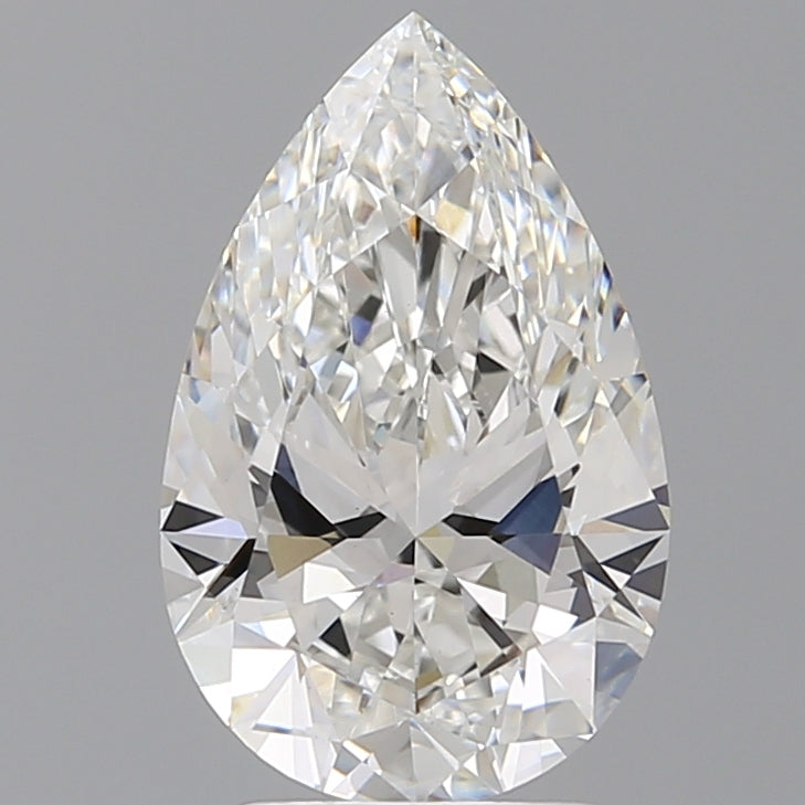 3.08 Carat Pear Shaped, Ideal Cut, F Color, VS1 Clarity, IGI Certified Lab Grown Diamond