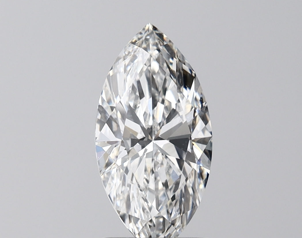 1.58 Carat Marquise Shaped, Ideal Cut, F Color, VVS2 Clarity, IGI Certified Lab Grown Diamond