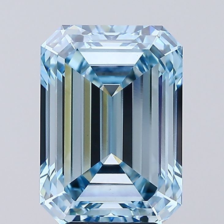 5.09 Carat Emerald Shaped, Ideal Cut, VVS2 Clarity, IGI Certified Lab Grown Diamond