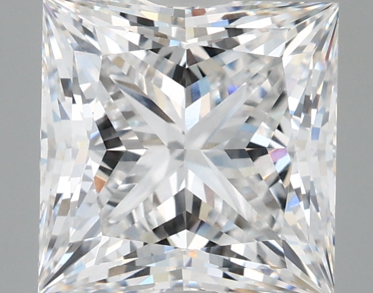 4.13 Carat Princess Shaped, Very Good Cut, E Color, VVS2 Clarity, IGI Certified Lab Grown Diamond