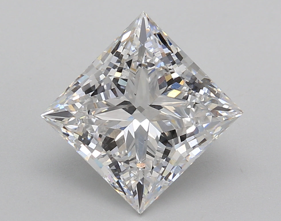 3.02 Carat Princess Shaped, Excellent Cut, D Color, VS1 Clarity, IGI Certified Lab Grown Diamond