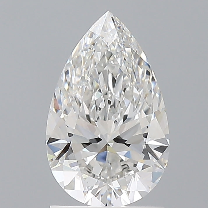 1.52 Carat Pear Shaped, Ideal Cut, E Color, VVS2 Clarity, IGI Certified Lab Grown Diamond