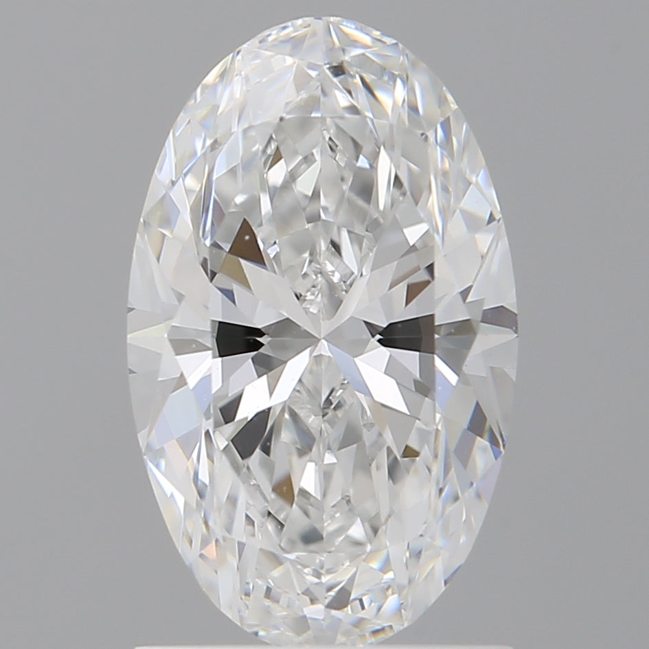 1.60 Carat Oval Shaped, Excellent Cut, D Color, VVS2 Clarity, IGI Certified Lab Grown Diamond