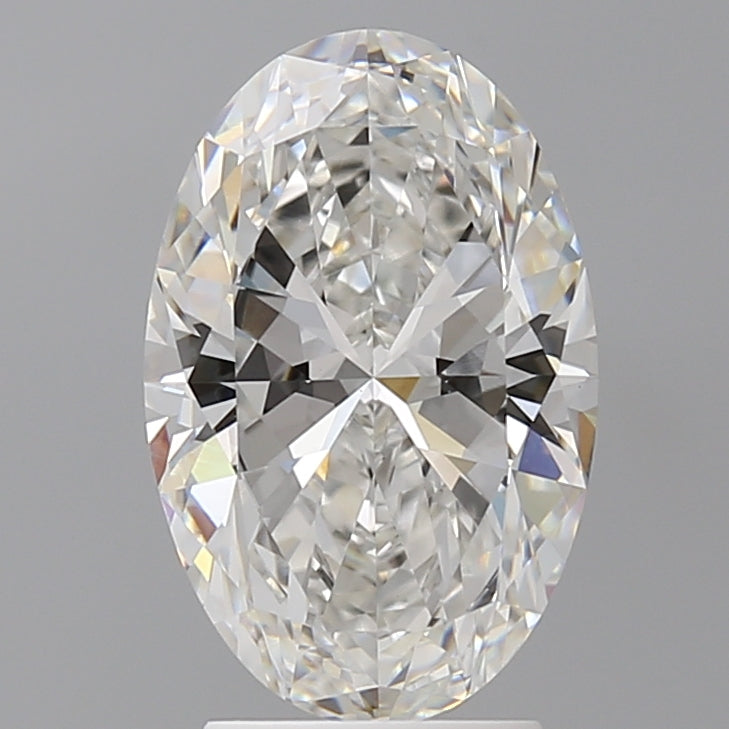3.08 Carat Oval Shaped, Ideal Cut, F Color, VVS2 Clarity, IGI Certified Lab Grown Diamond