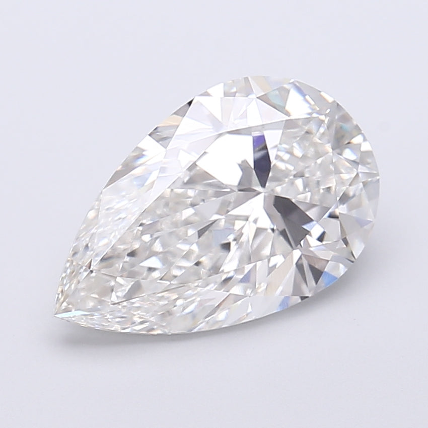 3.23 Carat Pear Shaped, Very Good Cut, F Color, VVS2 Clarity, IGI Certified Lab Grown Diamond