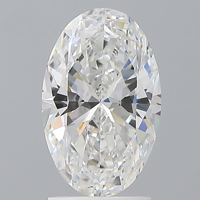 2.10 Carat Oval Shaped, Ideal Cut, E Color, VVS2 Clarity, IGI Certified Lab Grown Diamond