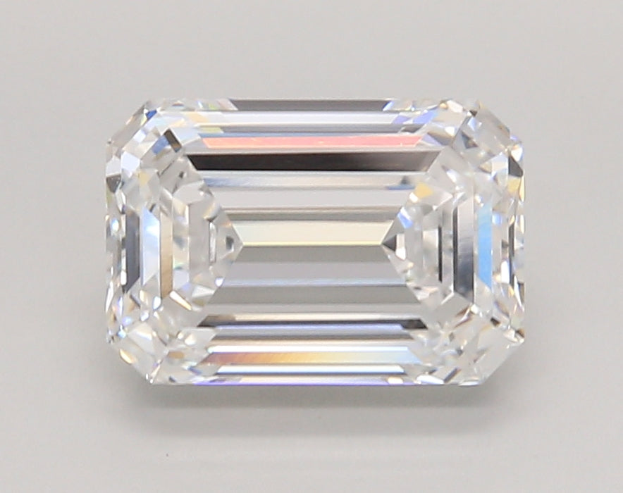 3.05 Carat Emerald Shaped, Ideal Cut, D Color, VVS1 Clarity, IGI Certified Lab Grown Diamond
