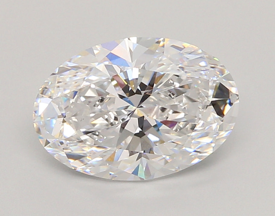 3.00 Carat Oval Shaped, Excellent Cut, D Color, VS1 Clarity, IGI Certified Lab Grown Diamond