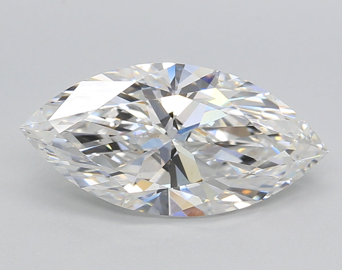 3.02 Carat Marquise Shaped, Excellent Cut, E Color, VS1 Clarity, IGI Certified Lab Grown Diamond