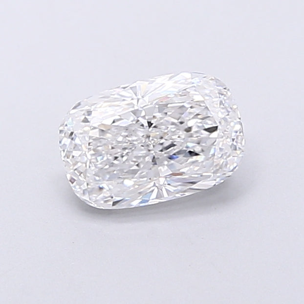 0.95 Carat Cushion Shaped, Very Good Cut, D Color, VVS2 Clarity, IGI Certified Lab Grown Diamond