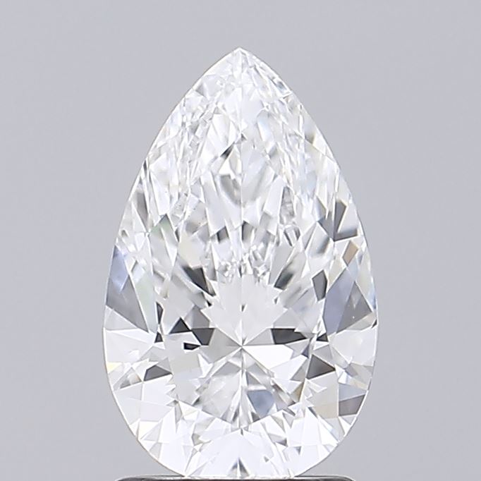 1.60 Carat Pear Shaped, Ideal Cut, D Color, VVS2 Clarity, IGI Certified Lab Grown Diamond