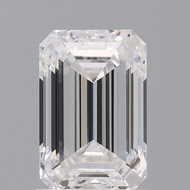 1.57 Carat Emerald Shaped, Ideal Cut, E Color, VVS2 Clarity, IGI Certified Lab Grown Diamond