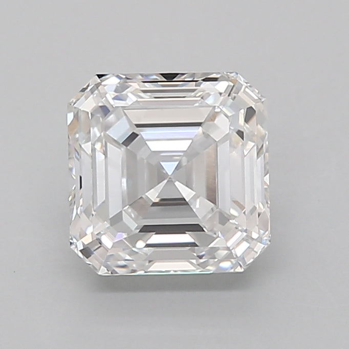2.04 Carat Asscher Shaped, Ideal Cut, E Color, VVS2 Clarity, IGI Certified Lab Grown Diamond