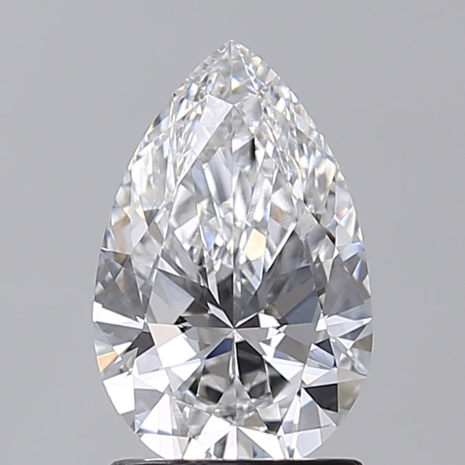 1.50 Carat Pear Shaped, Very Good Cut, E Color, VVS2 Clarity, IGI Certified Lab Grown Diamond