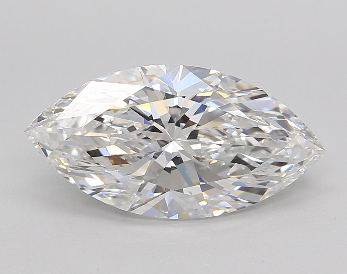 3.01 Carat Marquise Shaped, Excellent Cut, E Color, VVS2 Clarity, IGI Certified Lab Grown Diamond